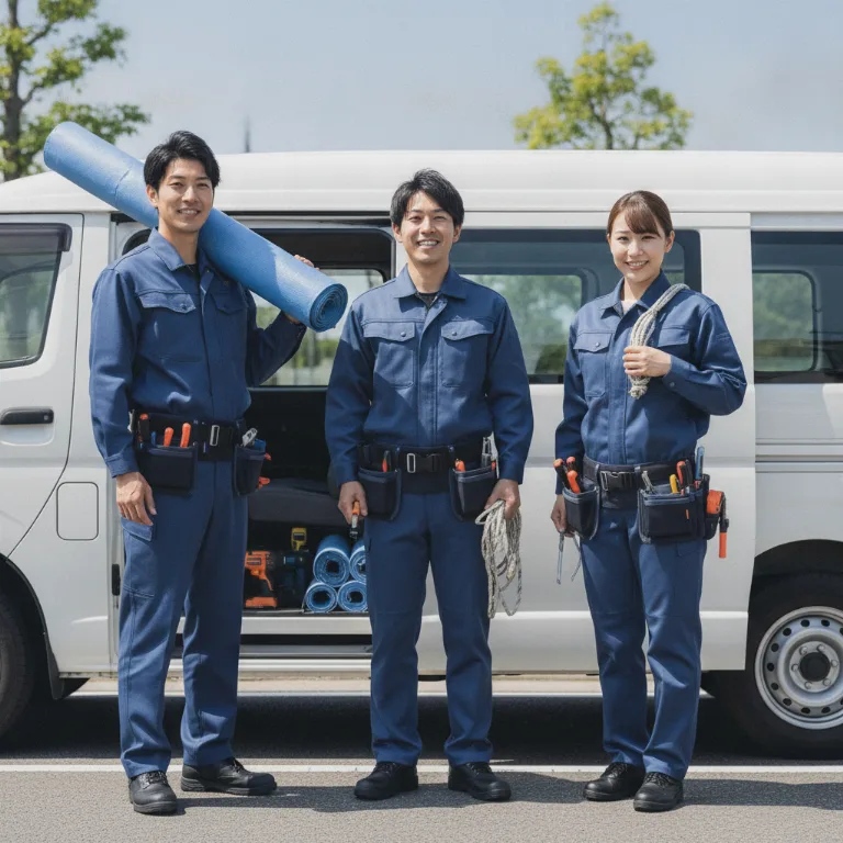 屋根のシート掛け のチーム: Hirakata